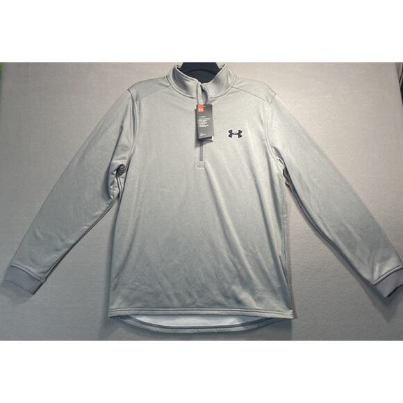 New Under Armour Men's Armour Fleece Half-Zip Top Pullover M Light Steel - Picture 1 of 12